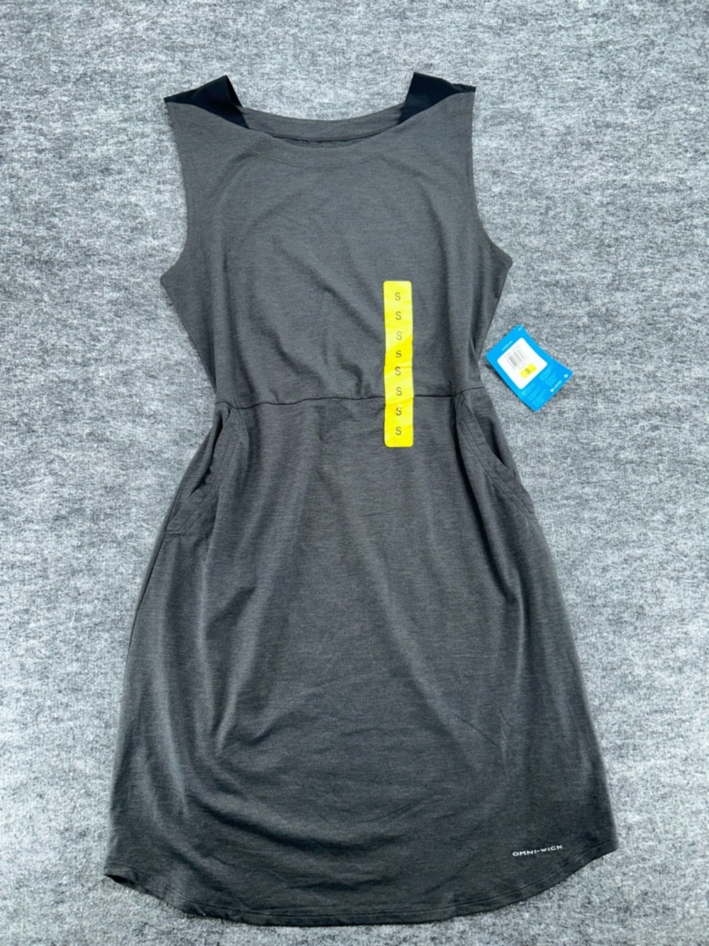 New! Columbia Women S Omni Wick Sleeveless Dress Pockets Charcoal Gray Outdoor